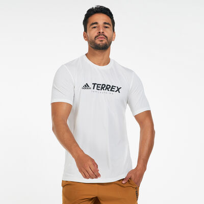adidas Men's Terrex Primeblue Trail Functional Logo T-Shirt White adidas Men's Terrex Primeblue Trail Functional Logo T-Shirt White