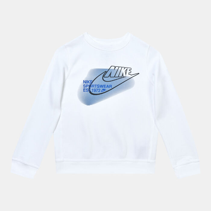 Nike Kids' Sportswear Standard Issue Sweatshirt White Nike Kids' Sportswear Standard Issue Sweatshirt White image number 1