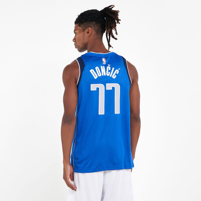 Jordan Men's NBA Dallas Mavericks Luka Dončić Icon Edition Swingman Jersey Blue