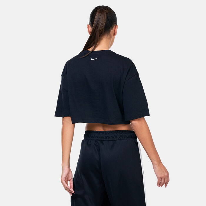 Nike Women's Sportswear Cropped T-Shirt Black Nike Women's Sportswear Cropped T-Shirt Black image number 1