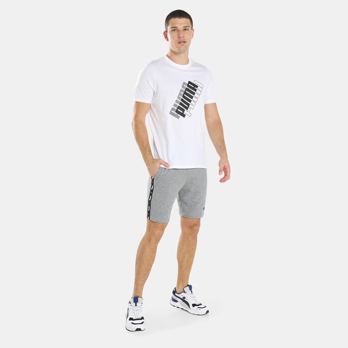 PUMA Men's Essentials+ Tape Shorts Grey image number 2