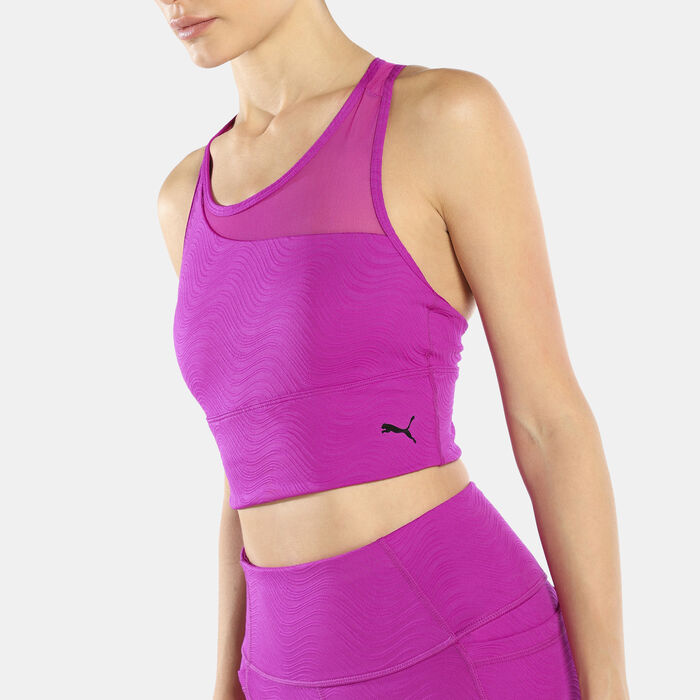 PUMA Women's Mid Impact Flawless Sports Bra Pink PUMA Women's Mid Impact Flawless Sports Bra Pink image number 3