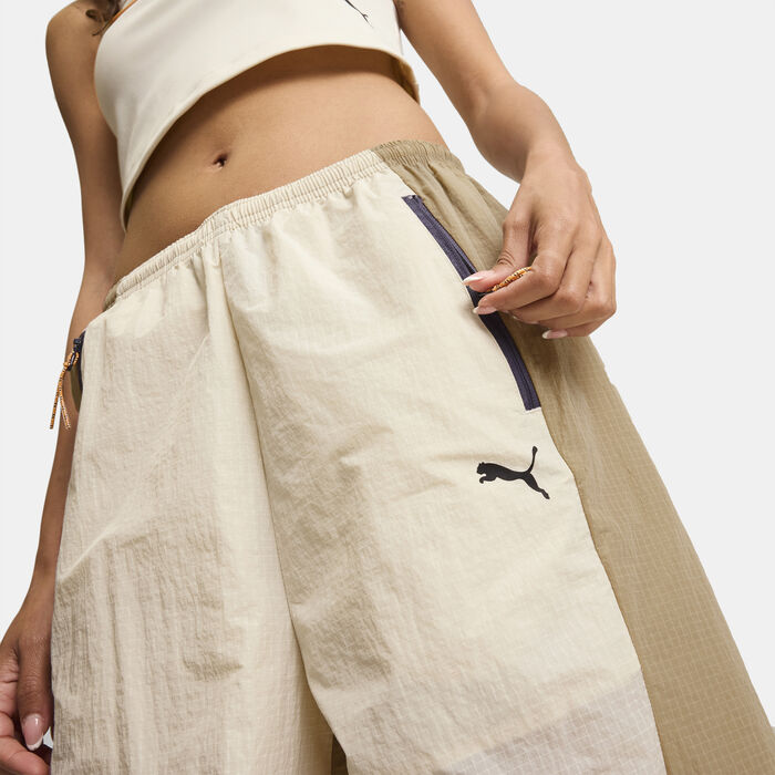 PUMA Women's Dare To Parachute Pants White image number 4