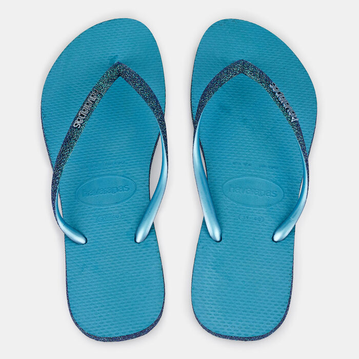 Havaianas Women's Slim Sparkle II Flip Flops Blue image number 0