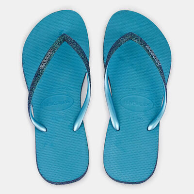 Havaianas Women's Slim Sparkle II Flip Flops Blue Havaianas Women's Slim Sparkle II Flip Flops Blue