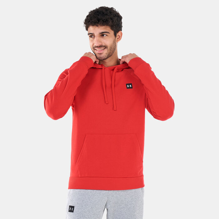 Under Armour Men's UA Rival Fleece Hoodie Red Under Armour Men's UA Rival Fleece Hoodie Red image number 0
