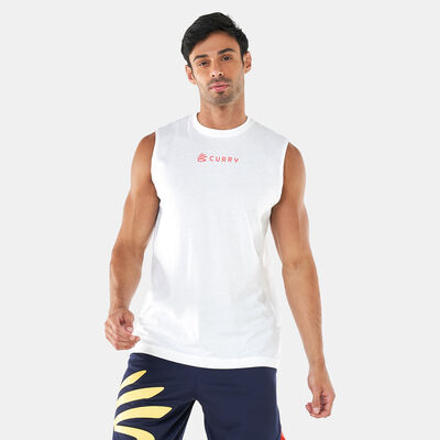 Under Armour Men's Curry Graphic Tank Top White