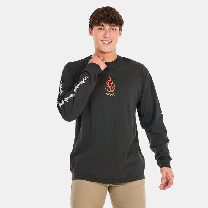 Vans Men's Elijah Berle Vintage Long Sleeve T-Shirt Black image number 0