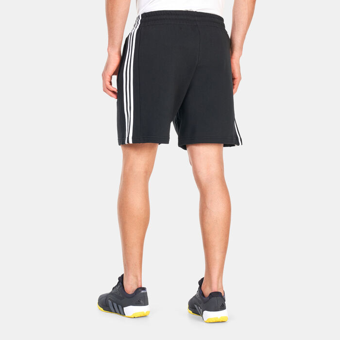 adidas Men's Essentials French Terry 3-Stripes Shorts Black image number 1