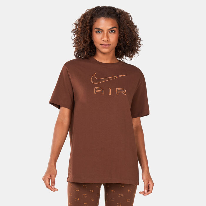 Nike Women's Air Sportswar T-Shirt Brown Nike Women's Air Sportswar T-Shirt Brown image number 0
