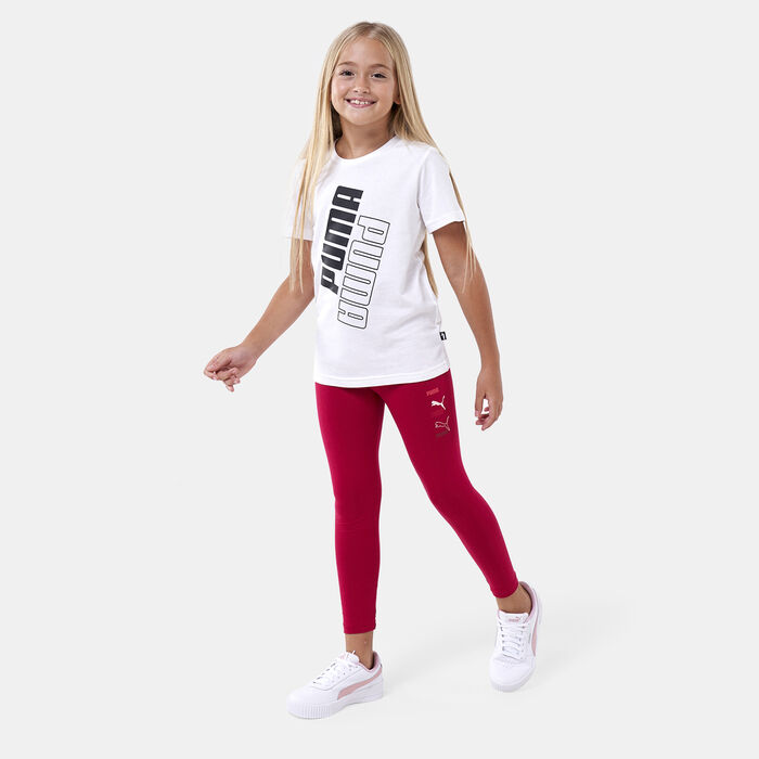 PUMA Kids' Classics Graphics Leggings Pink PUMA Kids' Classics Graphics Leggings Pink image number 2
