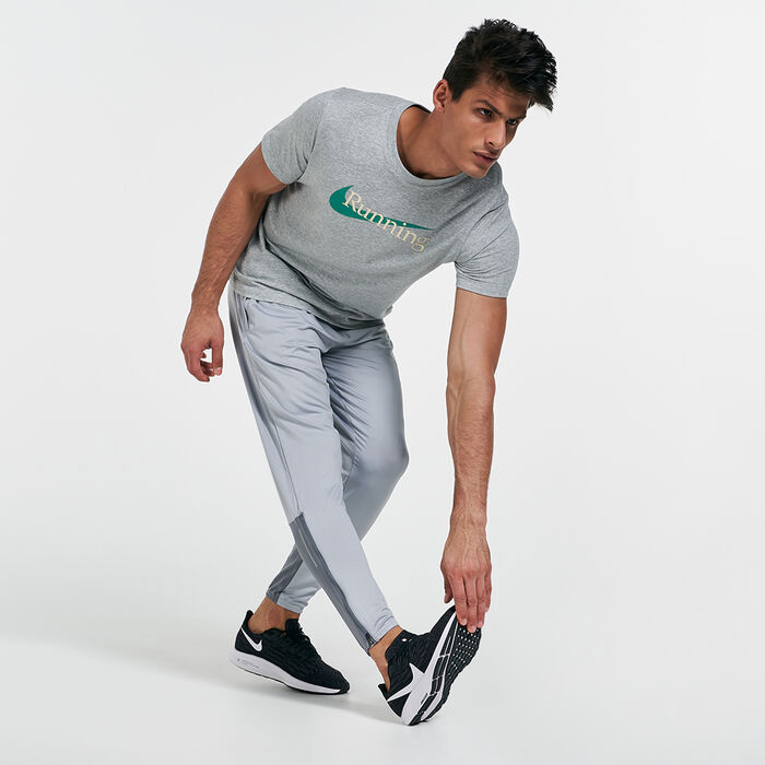 Nike Men's Dri-FIT Running T-Shirt Grey image number 2