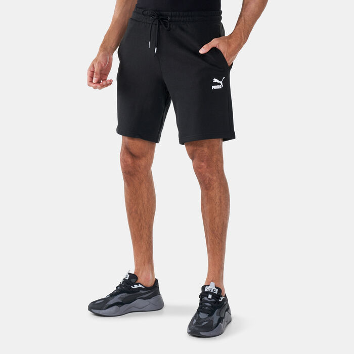 PUMA Men's Classics Logo French Terry Shorts Black PUMA Men's Classics Logo French Terry Shorts Black image number 0