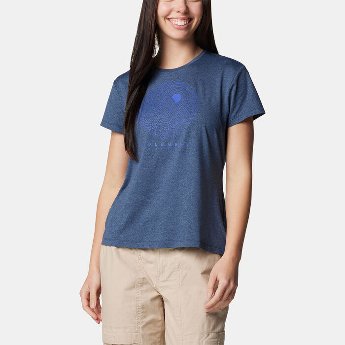 Columbia Women's Sloan Ridge Graphic T-Shirt Blue Columbia Women's Sloan Ridge Graphic T-Shirt Blue image number 0