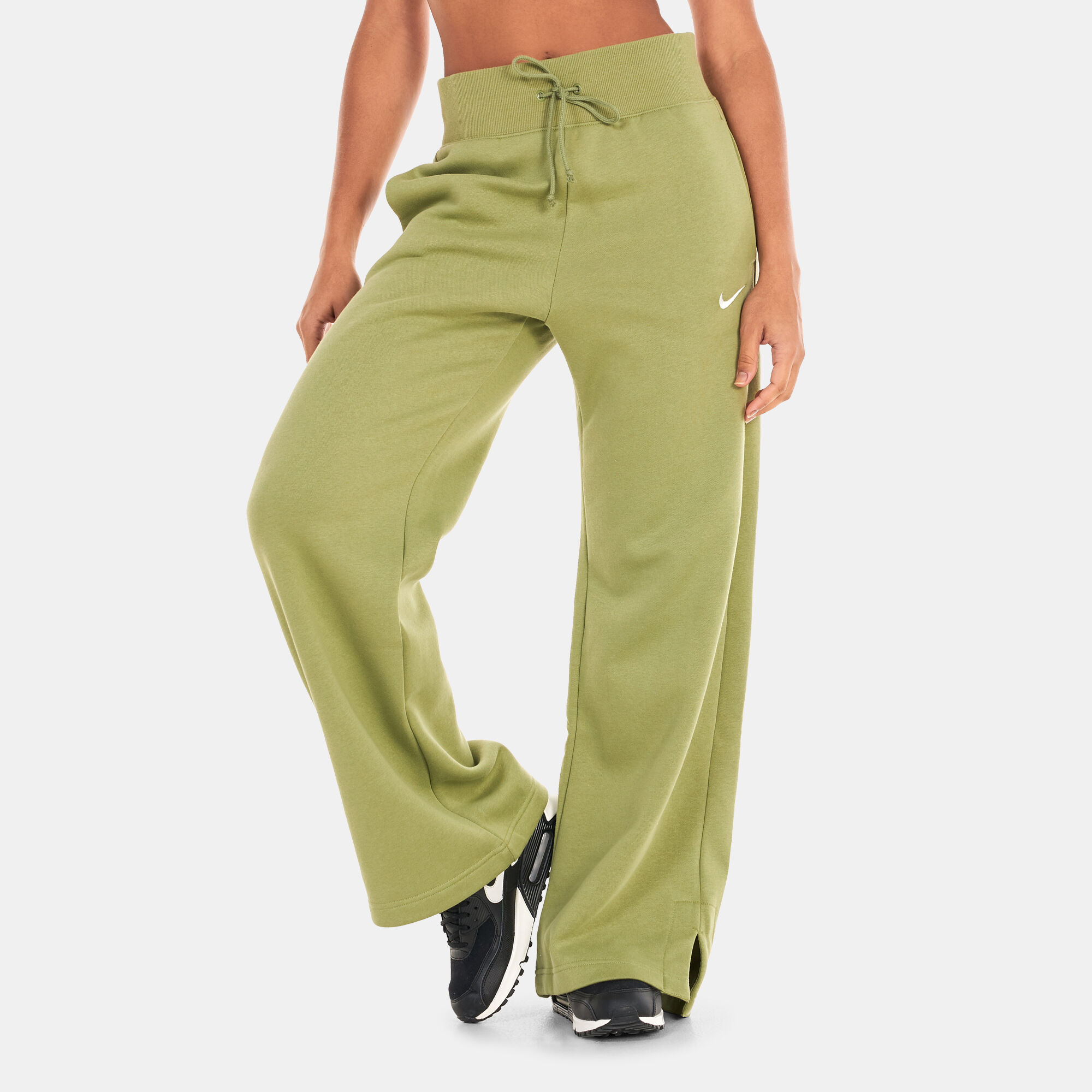 Women s Sportswear Phoenix Fleece Wide Leg Track Pants Green Nike in Qatar SSS