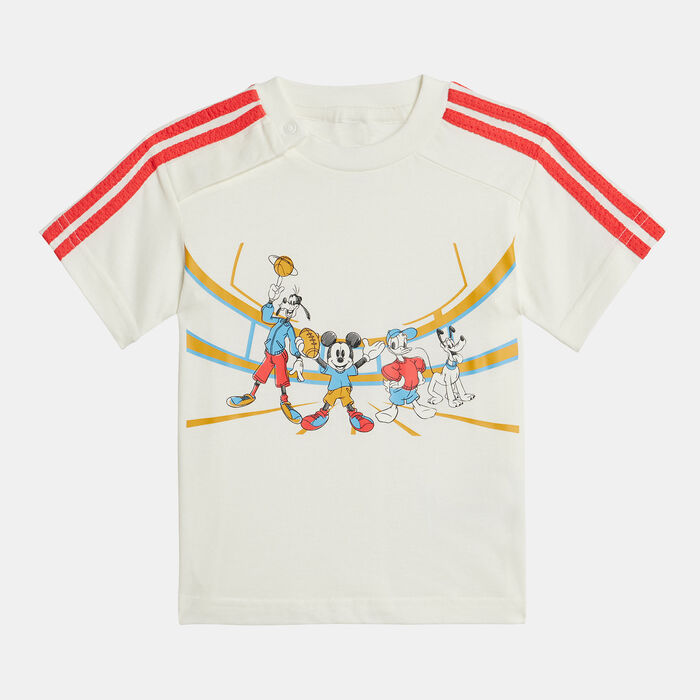 adidas Kids' x Disney Mickey Mouse T-Shirt (Babies and Toddlers) White adidas Kids' x Disney Mickey Mouse T-Shirt (Babies and Toddlers) White image number 0