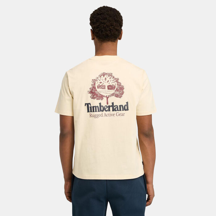 Timberland Men's Rugged Active Gear Graphic T-Shirt Beige image number 1