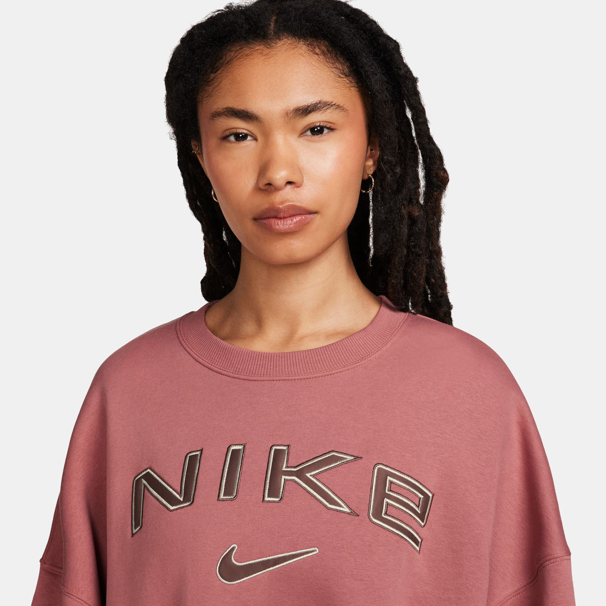 Women s Sportswear Phoenix Fleece Logo Sweatshirt Maroon Nike in Qatar SSS