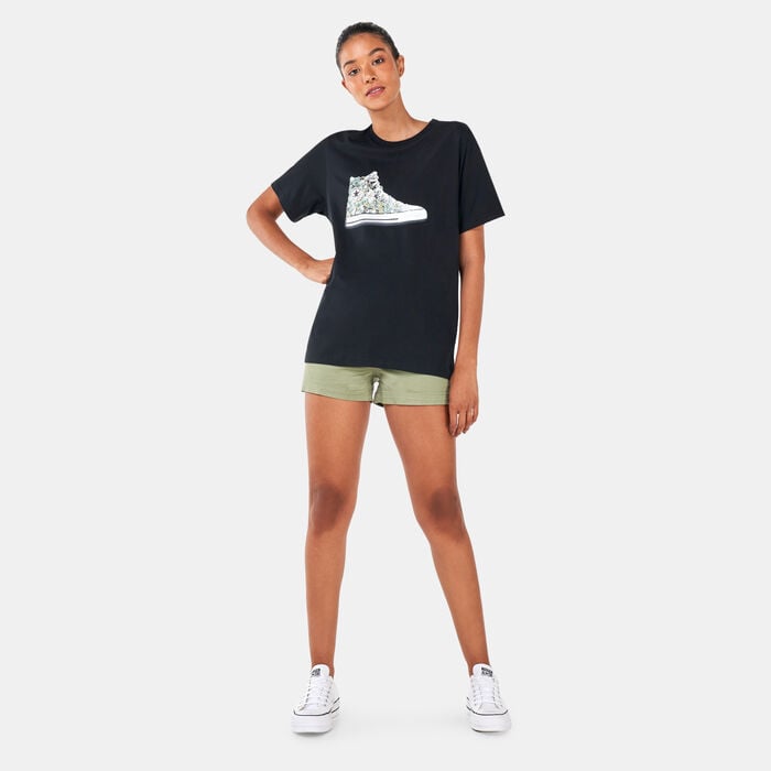 Converse Men's Flower Chuck T-Shirt Black Converse Men's Flower Chuck T-Shirt Black image number 2