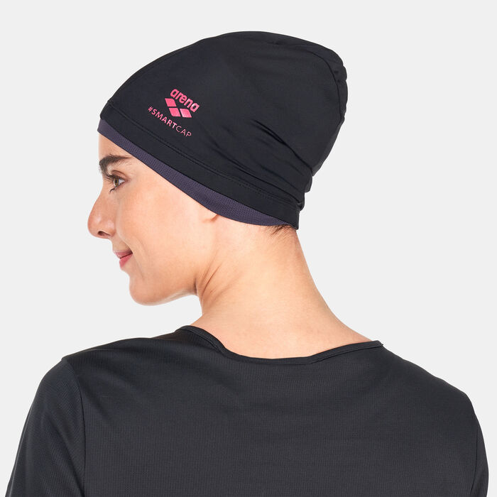 Arena Women's Smartcap Swimming Cap Black Arena Women's Smartcap Swimming Cap Black image number 1