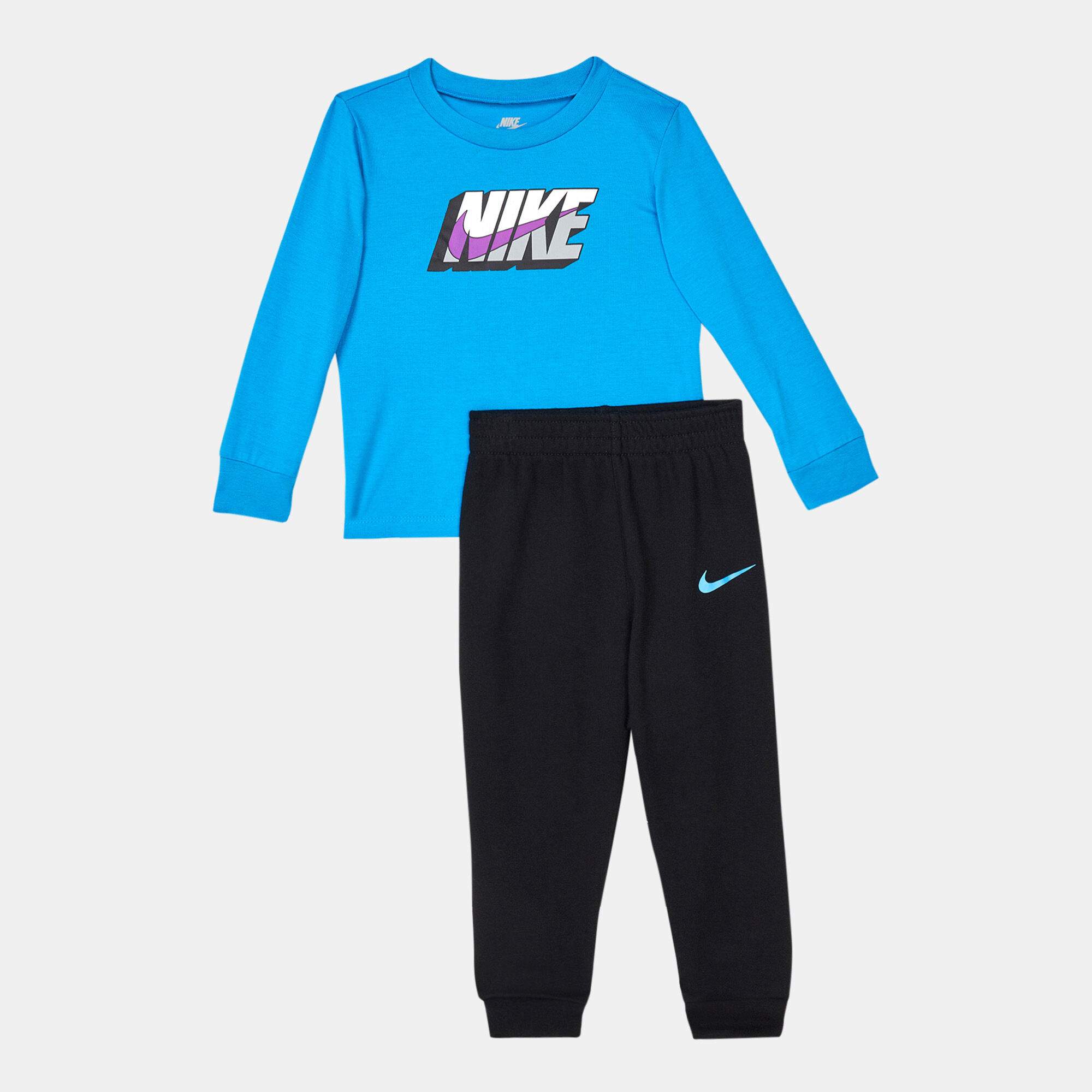 Kids Sportswear Sweatshirt and Sweatpants Set Black Nike in Qatar SSS