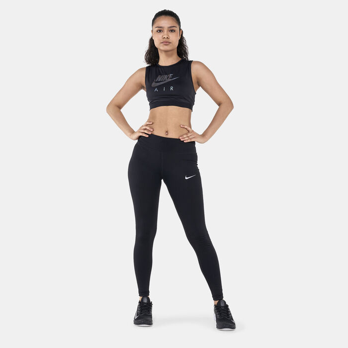 Nike Women's Air Dri-FIT Swoosh Sports Bra White Nike Women's Air Dri-FIT Swoosh Sports Bra White image number 2