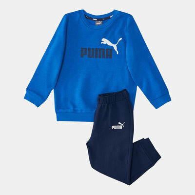 PUMA Kids' Essentials Minicats Sweatshirt and Sweatpants Set Blue