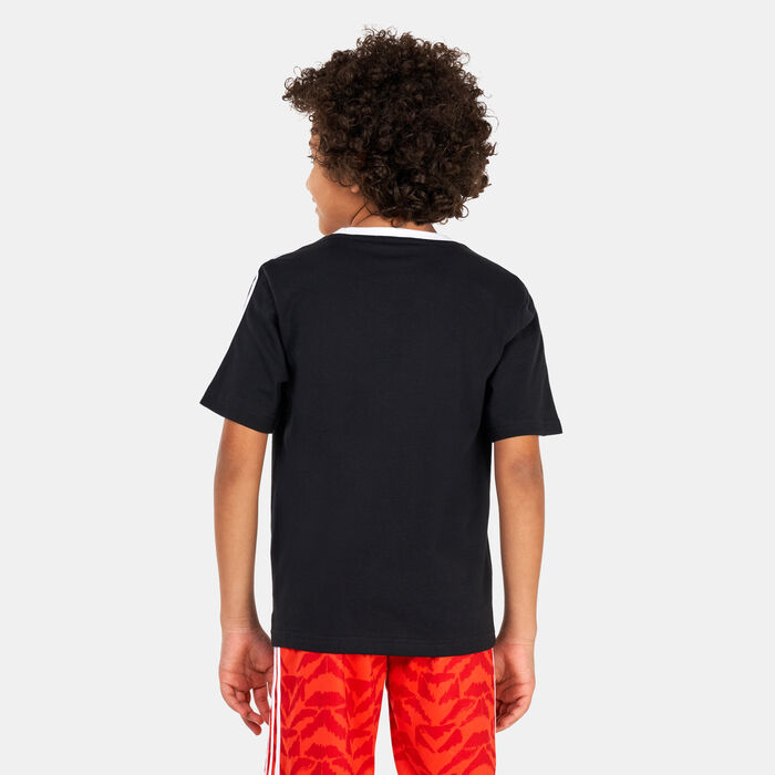 adidas Kids' Essentials 3-Stripes Boyfriend T-Shirt Black adidas Kids' Essentials 3-Stripes Boyfriend T-Shirt Black image number 1
