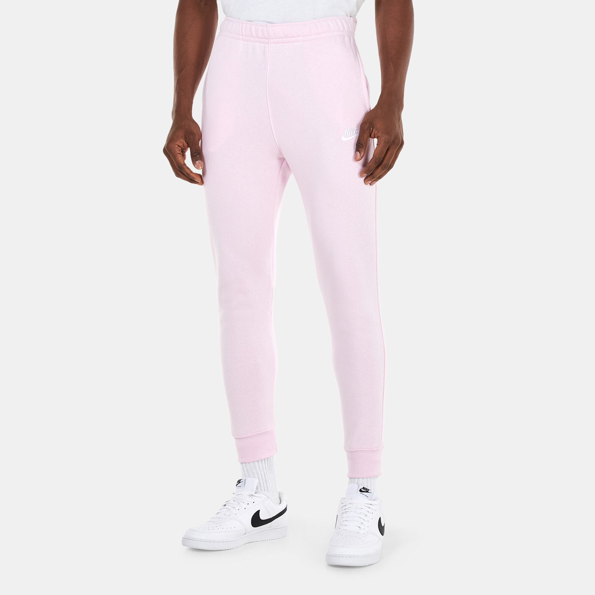 Nike sportswear club fleece joggers pink online