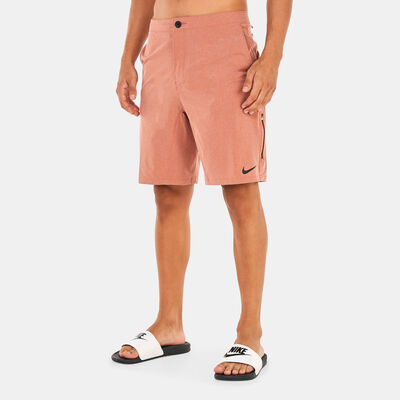 Nike Swim Men's Merge 9-Inch Hybrid Swimming Shorts Orange
