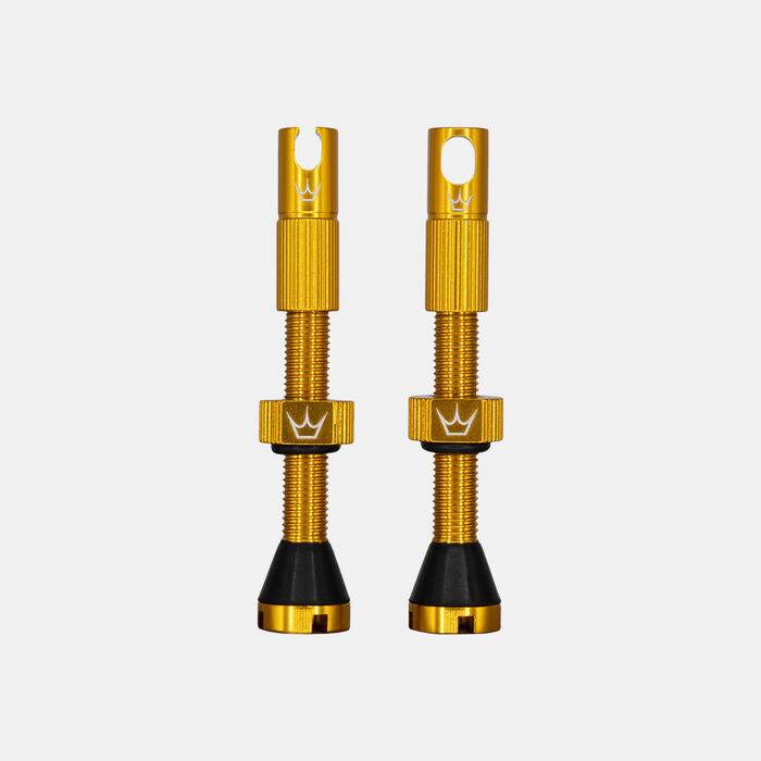 Peaty’s x Chris King (MK2) Tubeless Valves - 42mm Gold Peaty’s x Chris King (MK2) Tubeless Valves - 42mm Gold image number 0