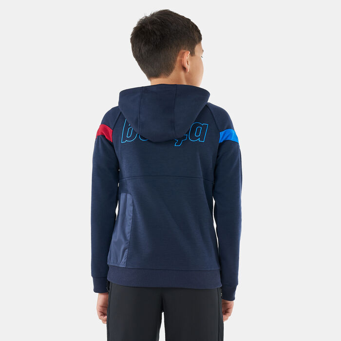 Nike Kids' Dri-FIT F.C. Barcelona 1/2 Zip Football Hoodie (Younger Kids) Blue Nike Kids' Dri-FIT F.C. Barcelona 1/2 Zip Football Hoodie (Younger Kids) Blue image number 1