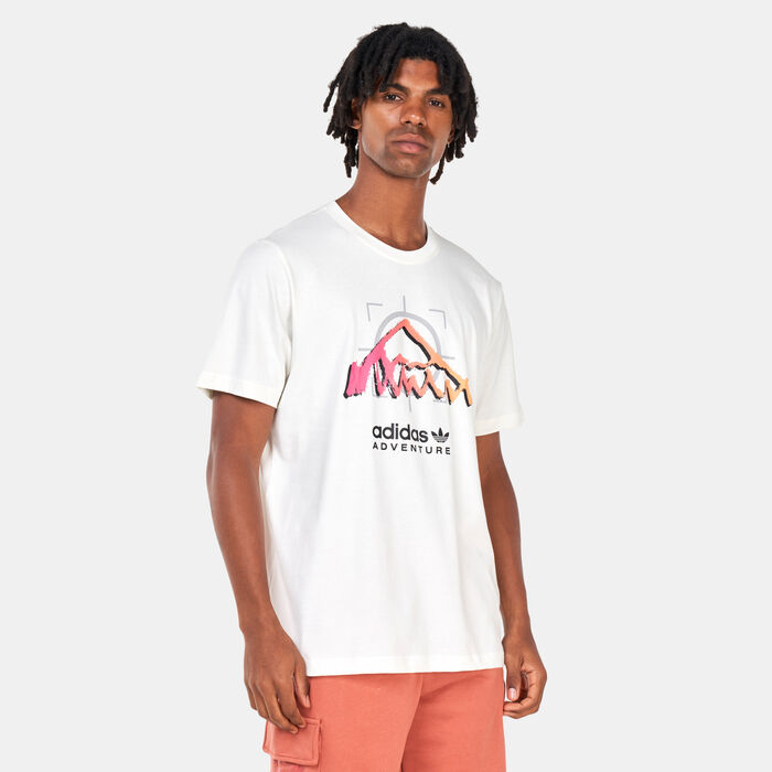 adidas Originals Men's Adventure Ride T-Shirt White adidas Originals Men's Adventure Ride T-Shirt White image number 0