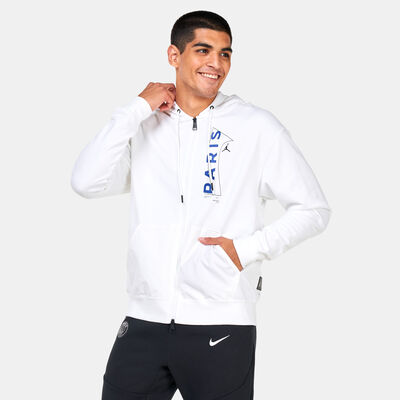 Jordan Men's Paris Saint-Germain Full-Zip Hoodie White