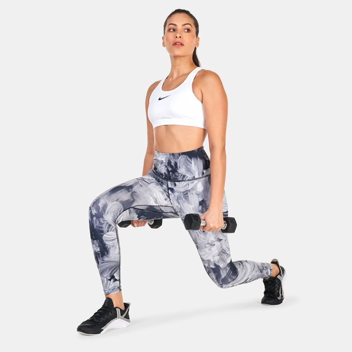 Nike Women's Dri-FIT One 7/8 Allover Print Leggings Grey image number 2