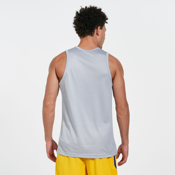 Nike Men's Dri-FIT Crossover Tank Top Grey Nike Men's Dri-FIT Crossover Tank Top Grey image number 1