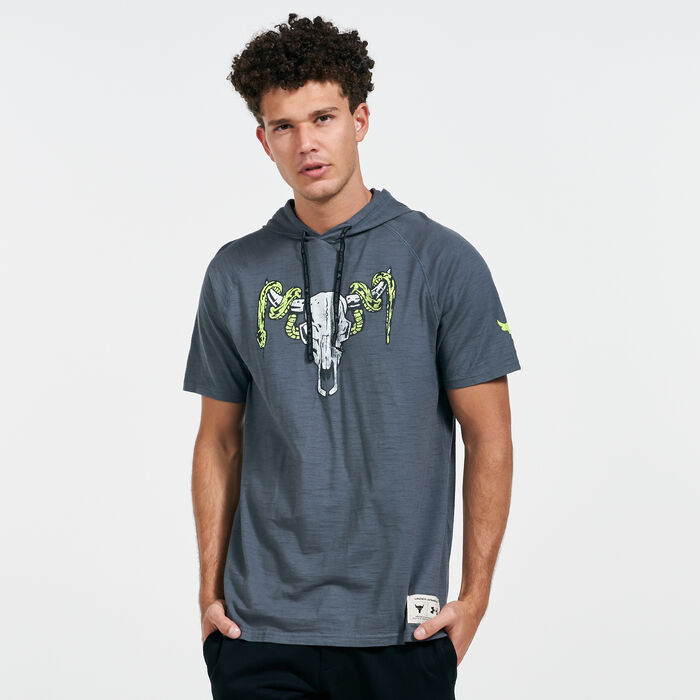 Under Armour Men's Project Rock Charged Cotton® Hoodie Grey image number 0