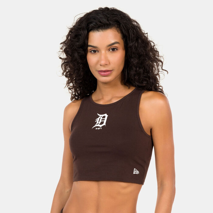 New Era Women's MLB Detroit Tigers LE Crop Top Brown New Era Women's MLB Detroit Tigers LE Crop Top Brown image number 0