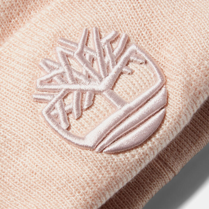 Timberland Men's Tonal 3D Embroidery Beanie Pink Timberland Men's Tonal 3D Embroidery Beanie Pink image number 1