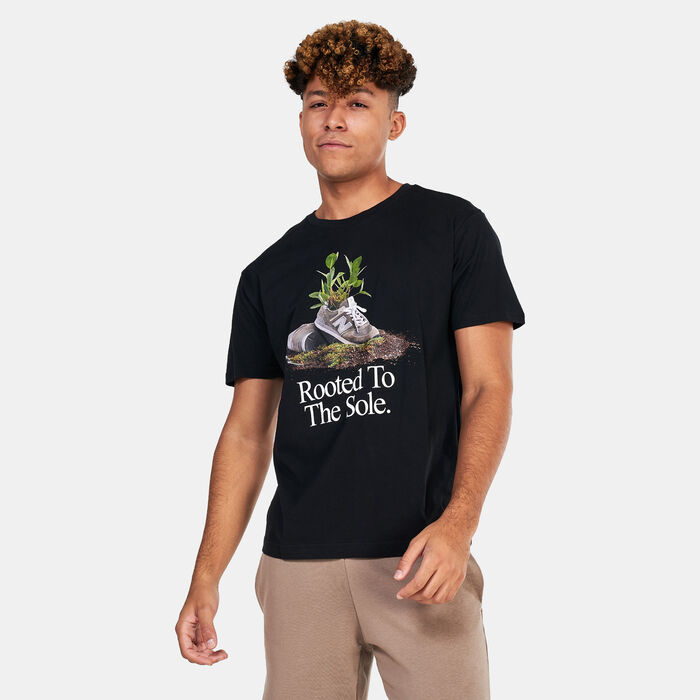 New Balance Men's NB Athletics Legacies Rooted T-Shirt Black New Balance Men's NB Athletics Legacies Rooted T-Shirt Black image number 0