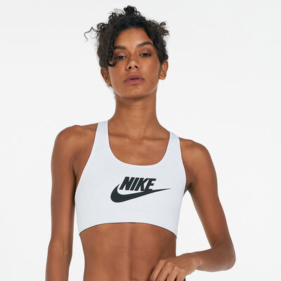 Nike Women's Swoosh Futura Sports Bra White