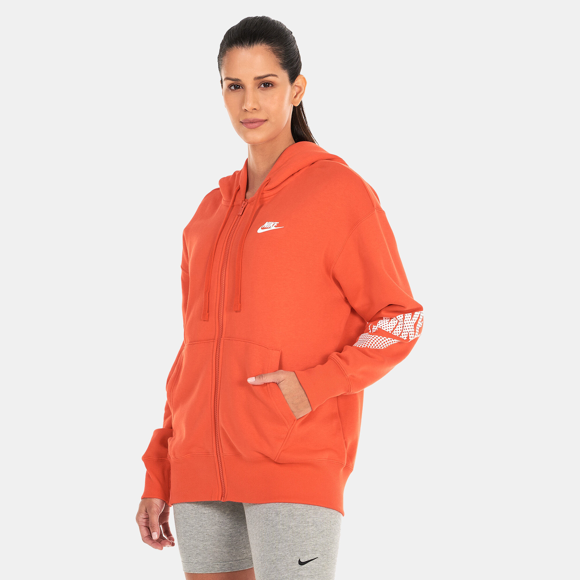 Women s Sportswear Phoenix Fleece Full Zip Hoodie Red Nike in Qatar SSS