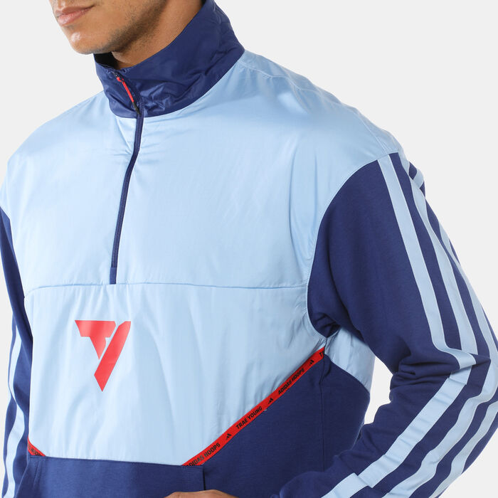 adidas Men's Ice Trae Pullover Sweatshirt Blue image number 3