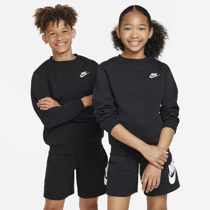 Nike Kids' Sportswear Club Fleece Sweatshirt Black Nike Kids' Sportswear Club Fleece Sweatshirt Black image number 0