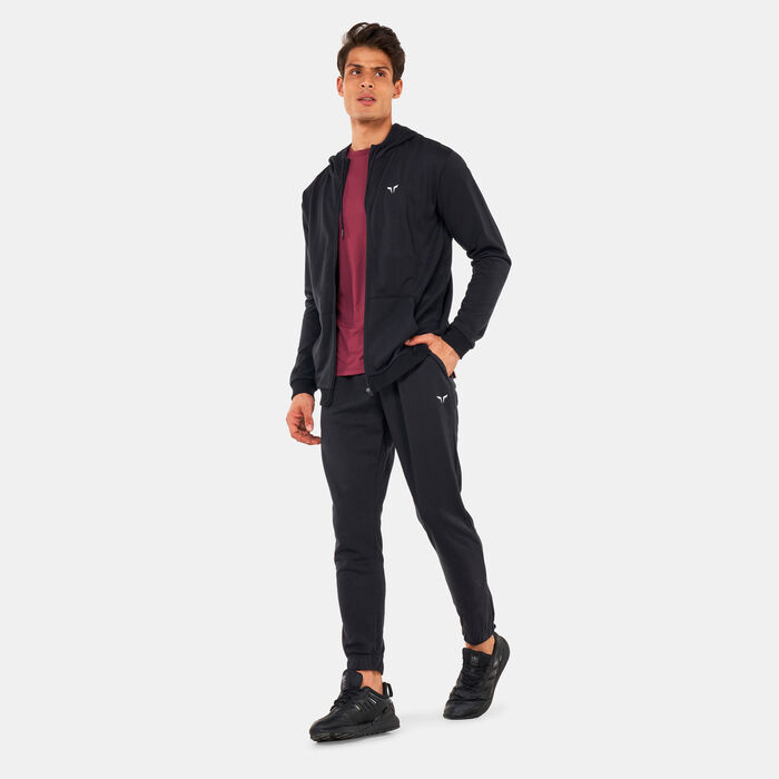 SQUATWOLF Men's Essential Zipped Hoodie Black SQUATWOLF Men's Essential Zipped Hoodie Black image number 2
