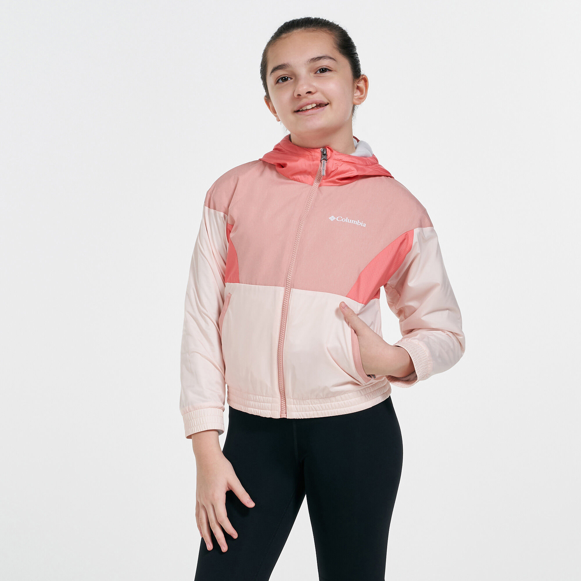 Girls lined windbreaker sales