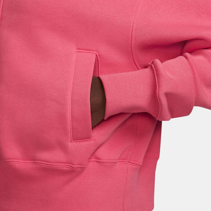 Nike Women's Sportswear Phoenix Fleece Track Jacket Pink image number 2