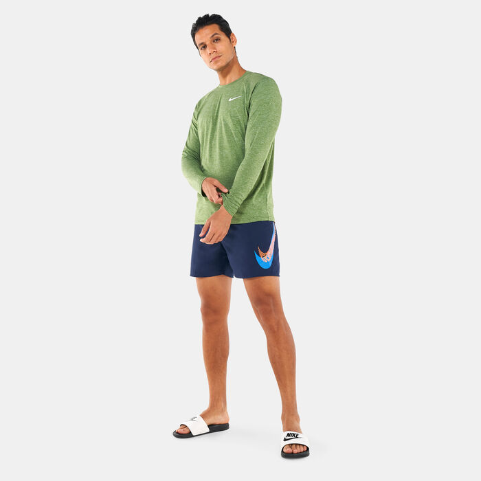 Nike Swim Men's Heathered Long-Sleeve Hydroguard Swim Shirt Nike Swim Men's Heathered Long-Sleeve Hydroguard Swim Shirt image number 2