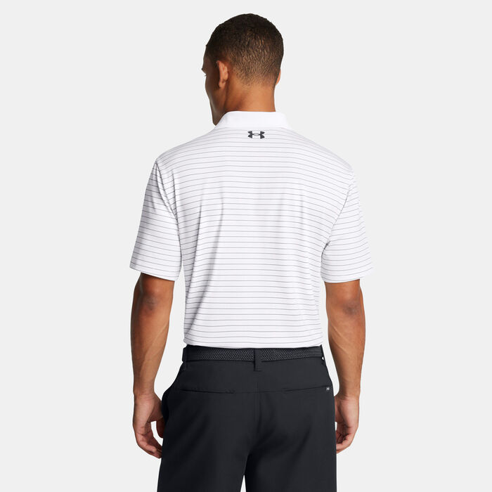 Under Armour Men's Matchplay Striped Polo Shirt White Under Armour Men's Matchplay Striped Polo Shirt White image number 1
