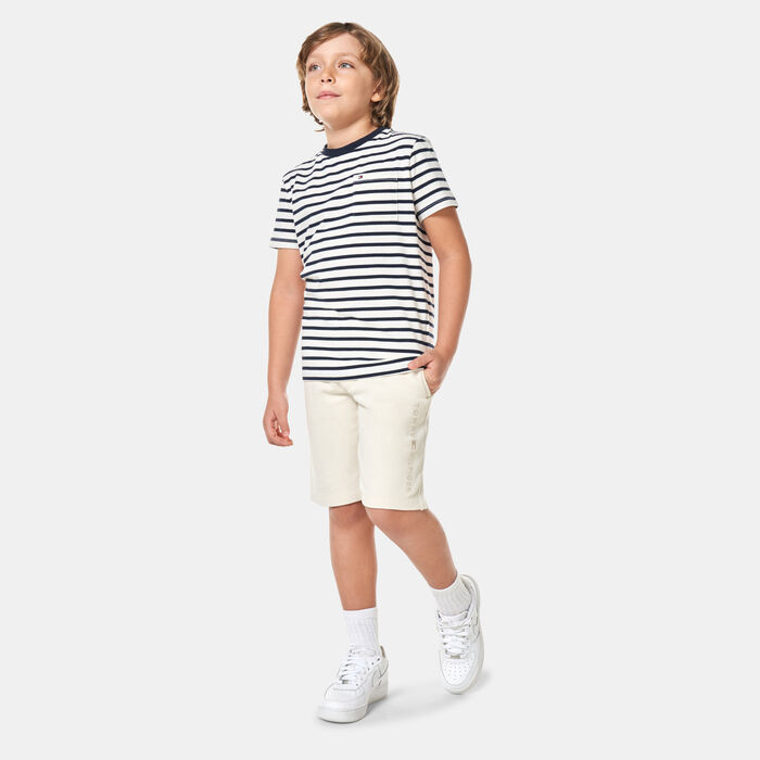 Tommy Hilfiger Kids' Tonal Logo Embroidery Sweat Shorts White Tommy Hilfiger Kids' Tonal Logo Embroidery Sweat Shorts White image number 2